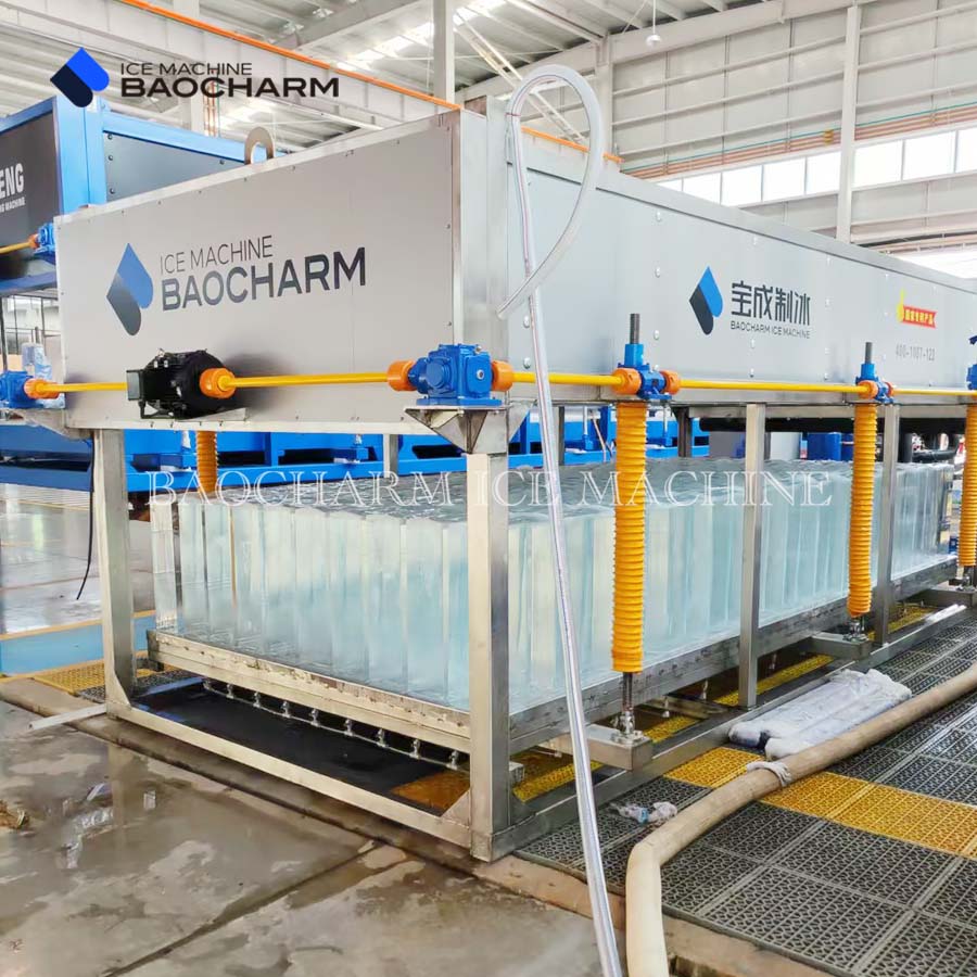 Machine à glaçons en blocs transparents à refroidissement direct BAOCHARM de 6 tonnes