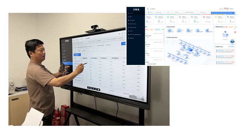 Direct-cooling ice block machine smart management dashboard